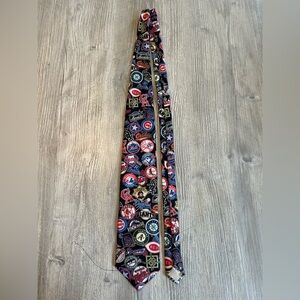 Vintage Mens MLB Logo 1994 Baseball Surrey Neck Tie Made In USA excellent shape.